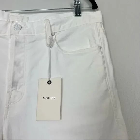 MOTHER MR | NEW Tooth & Nail The Neat White Jeans Straight Leg Neutral Summer 36 - Picture 3 of 13